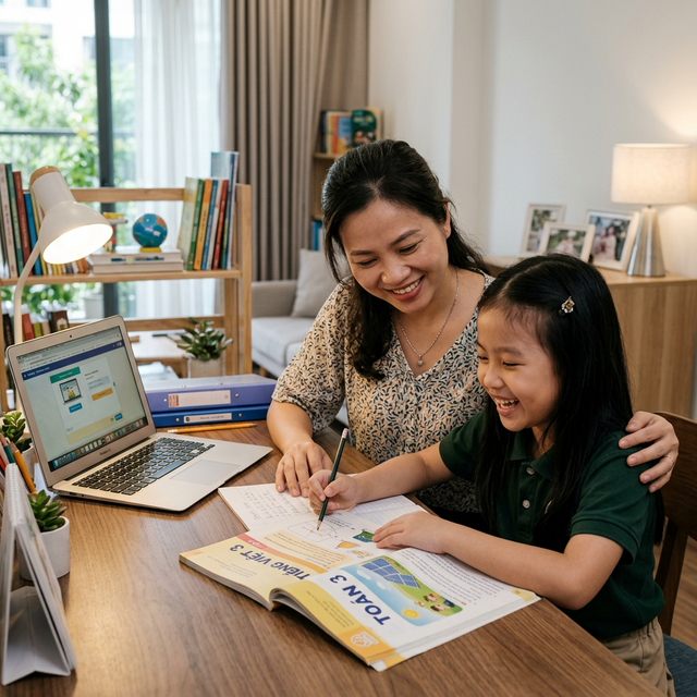 Phụ huynh Việt Nam đồng hành cùng con học tập theo phương pháp Kỉ luật Tích cực