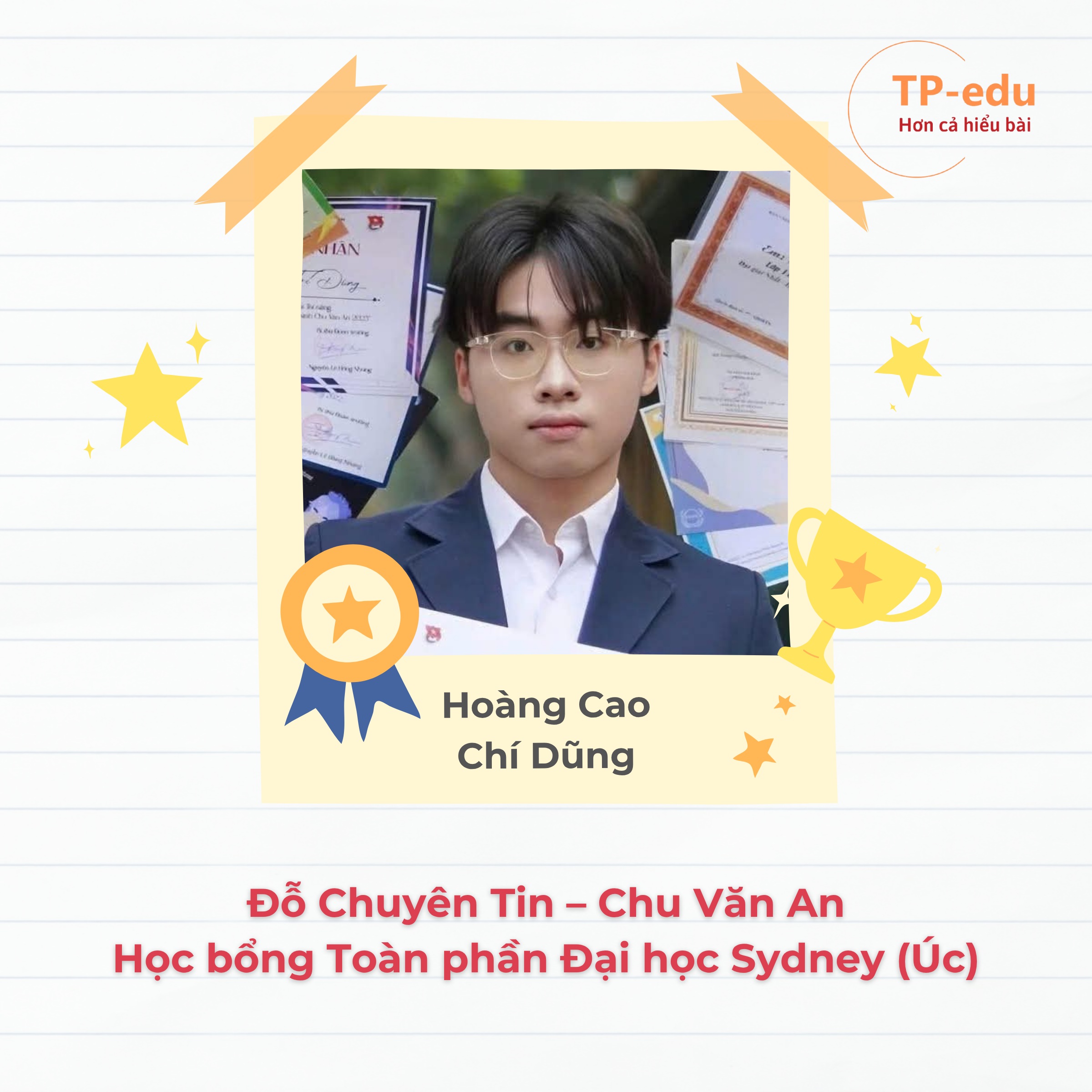 Thành tích học viên tiêu biểu TP-edu - 3/10