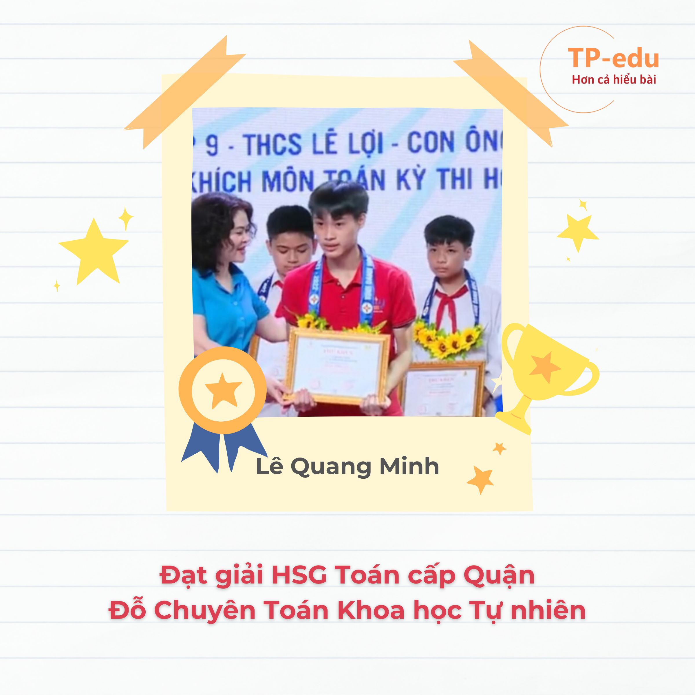 Thành tích học viên tiêu biểu TP-edu - 7/10