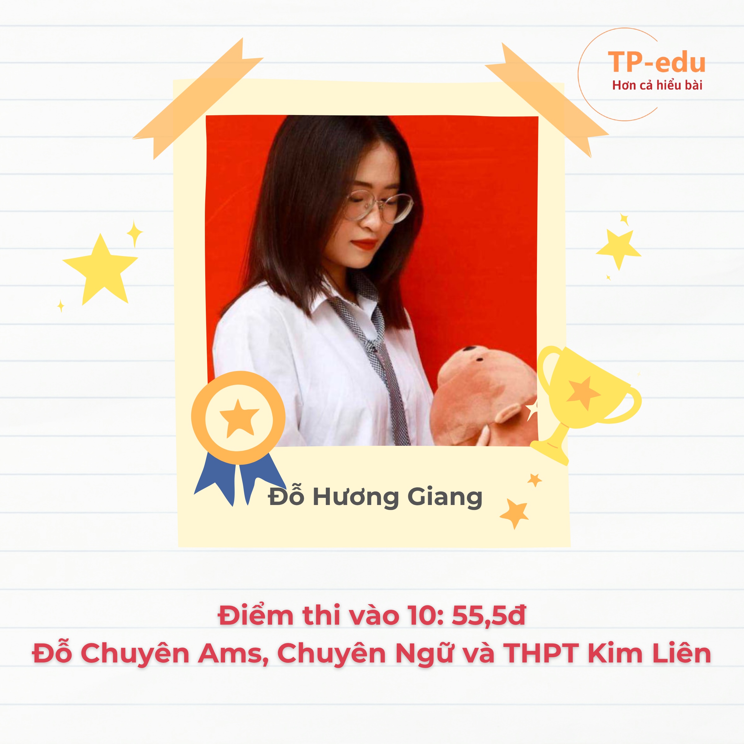 Thành tích học viên tiêu biểu TP-edu - 9/10